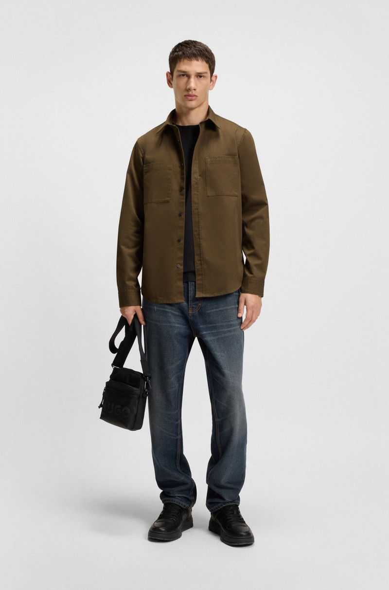 HUGO RELAXED-FIT SHIRT IN SOFT TWILL WITH KENT COLLAR outlook
