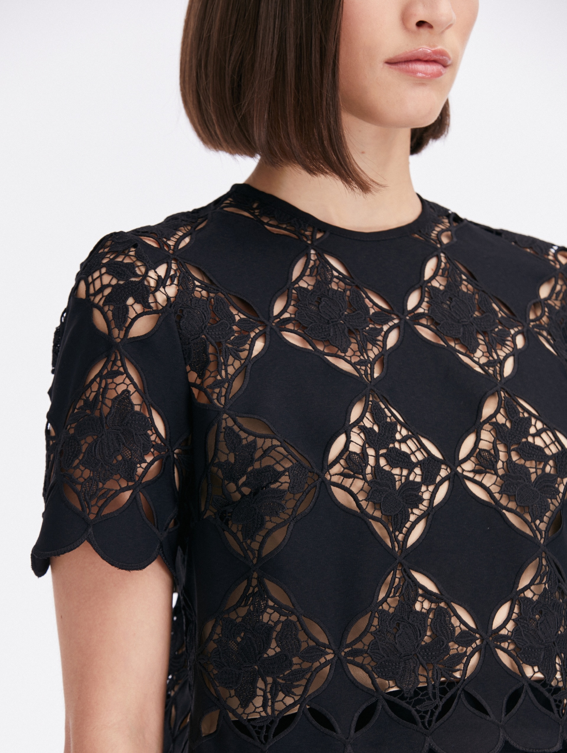GARDENIA GUIPURE EYELET BLOUSE - 4