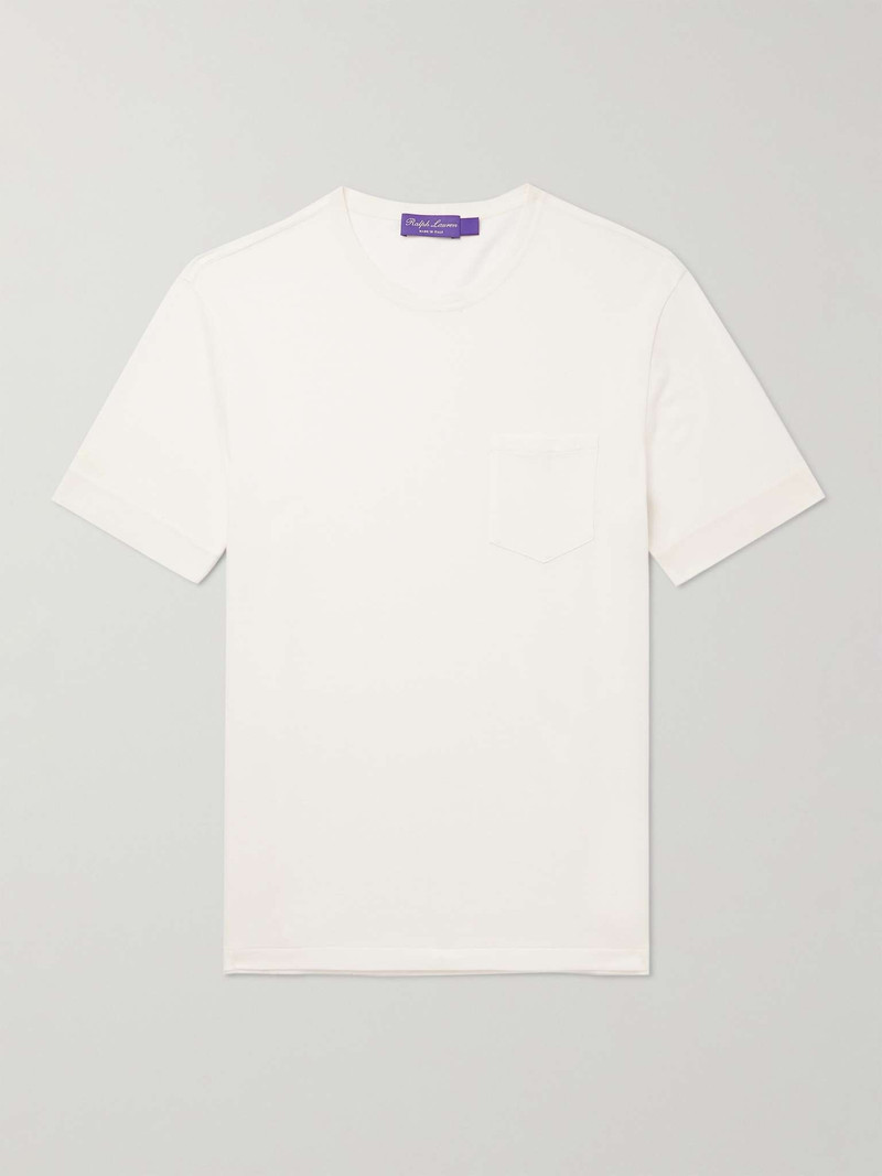 Cotton, Silk and Linen-Blend Piqué T-Shirt - 1