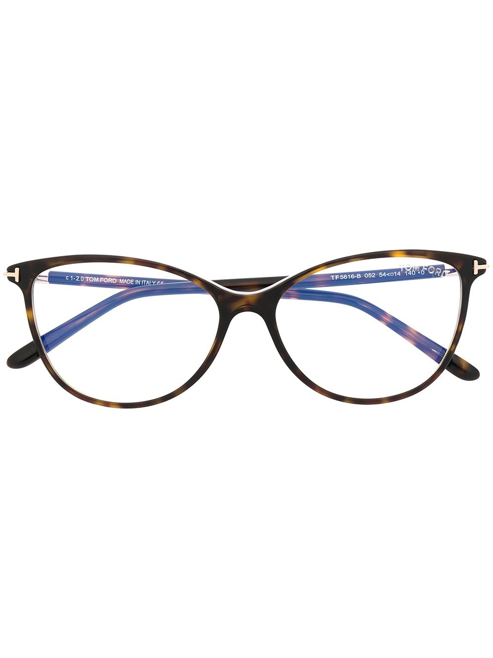 tortoiseshell round-frame glasses - 1