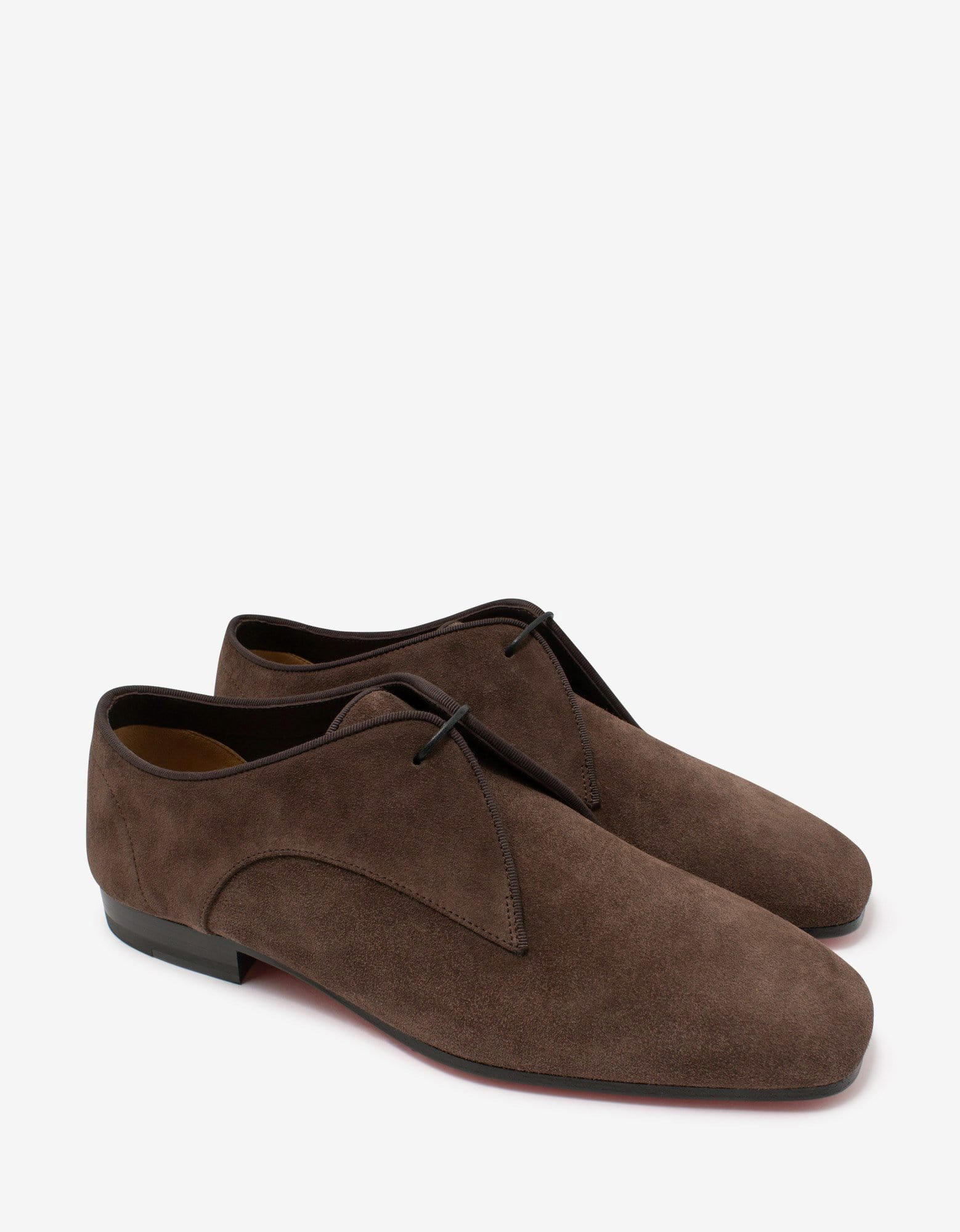 Christian Louboutin Carderby Brown Suede Leather Shoes - 1