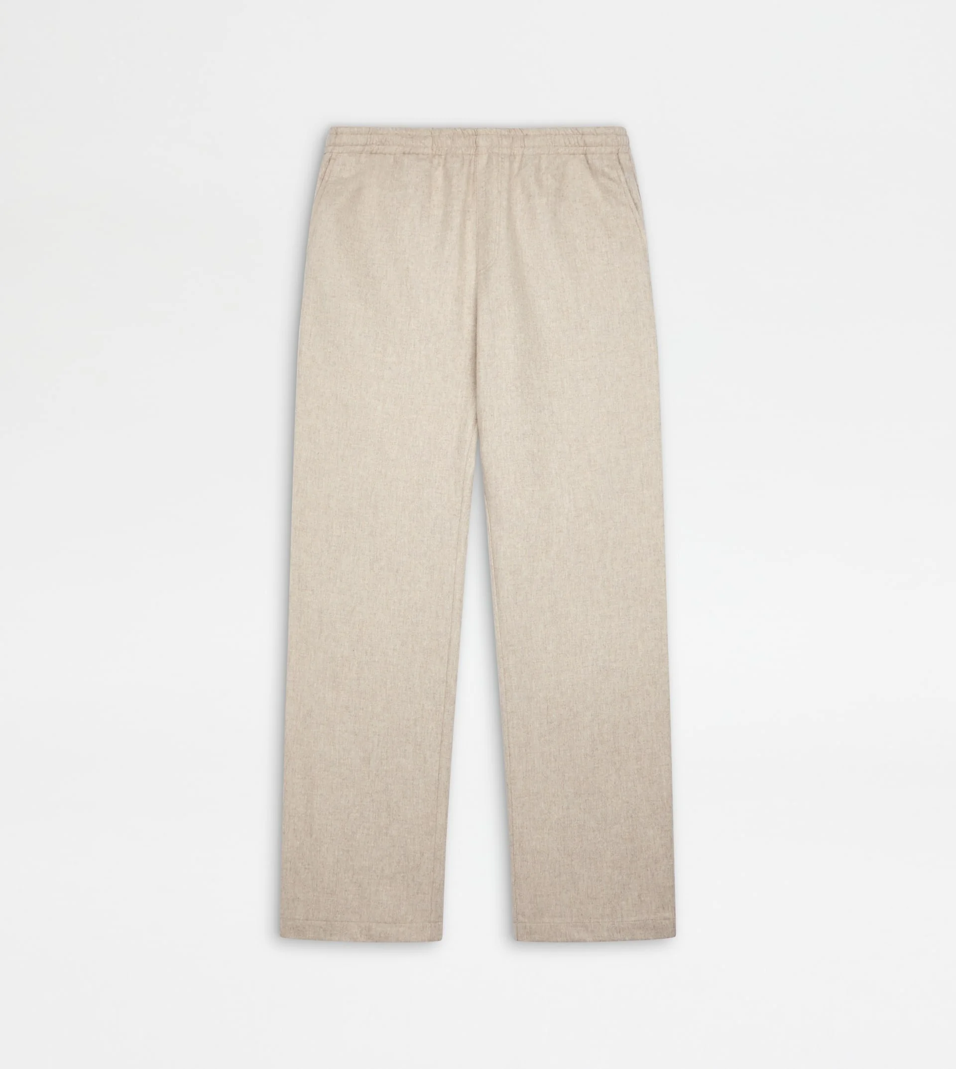 PANTS IN FLANNEL WITH DRAWSTRING - OFF WHITE - 1