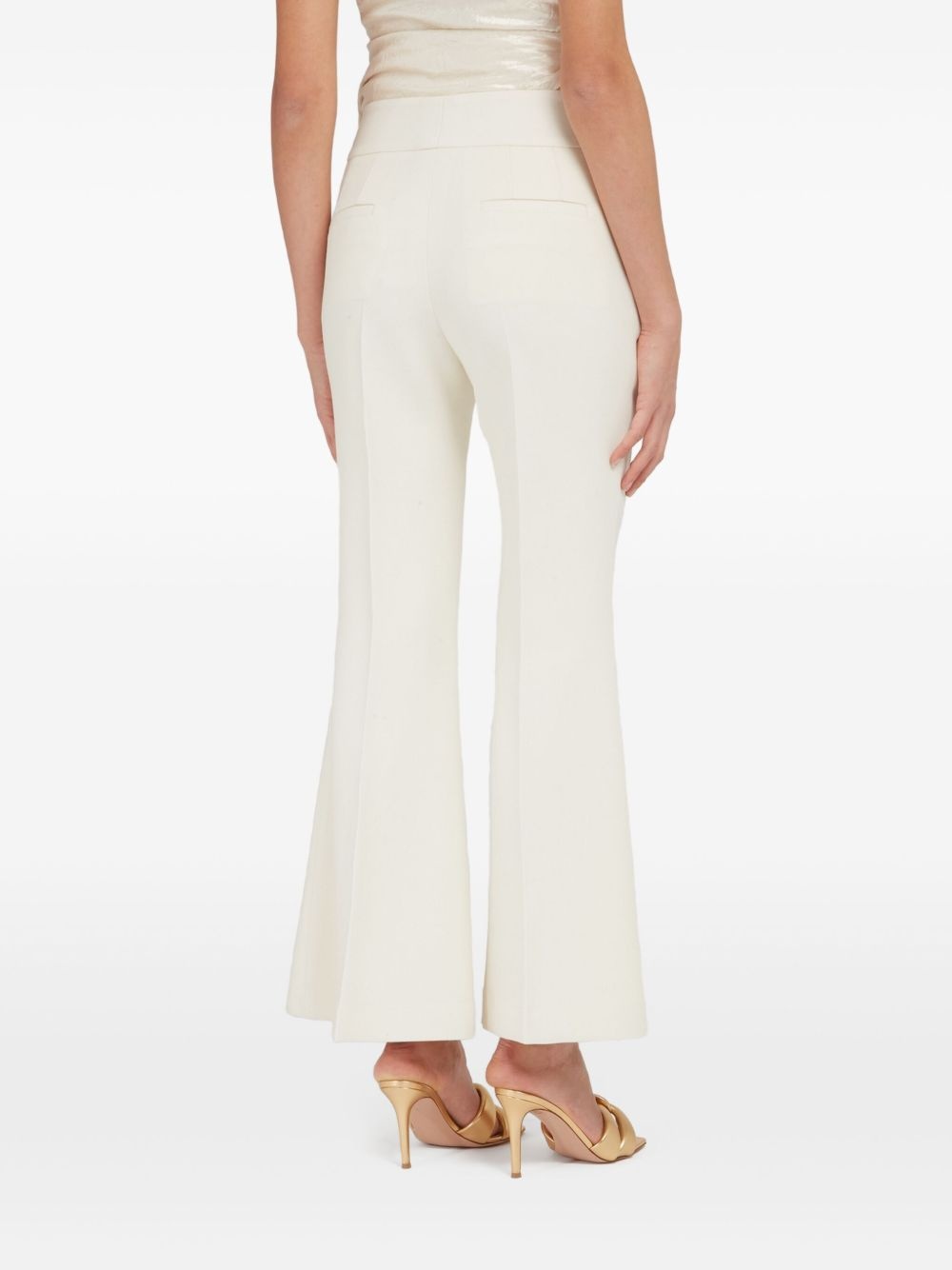 wool flared trousers - 3