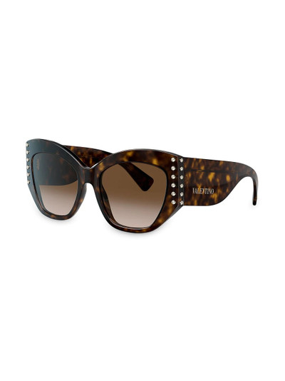 Valentino embellished tortoiseshell effect cat eye sunglasses outlook