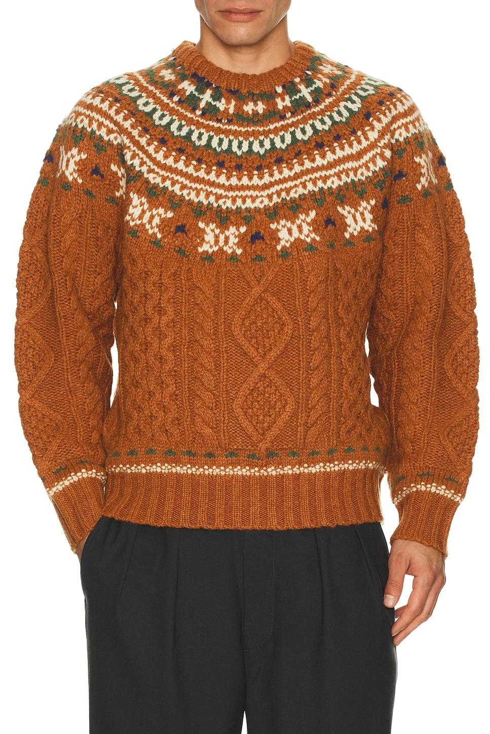 Crew Nordic Cable Sweater - 1