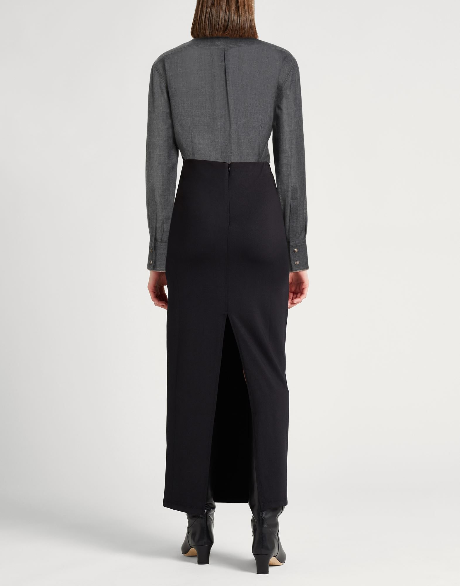Charcoal Women's Solid Color Shirts & Blouses - 3