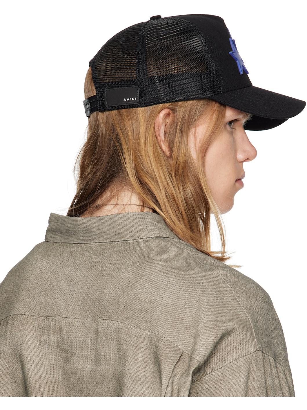 Black 3 Star Trucker Cap - 3