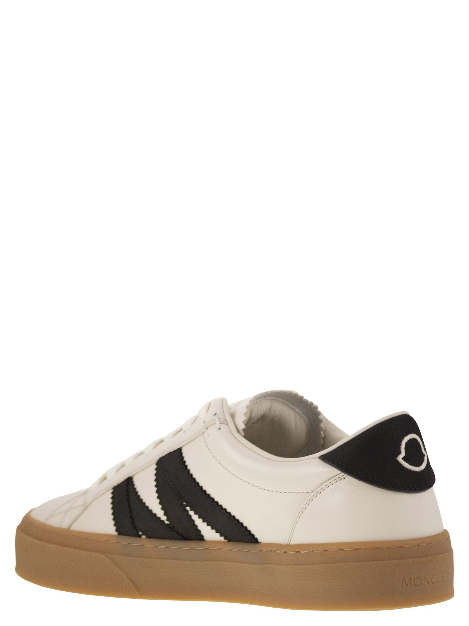 Moncler Men Monaco2 - Leather And Nubuck Sneakers. - 3