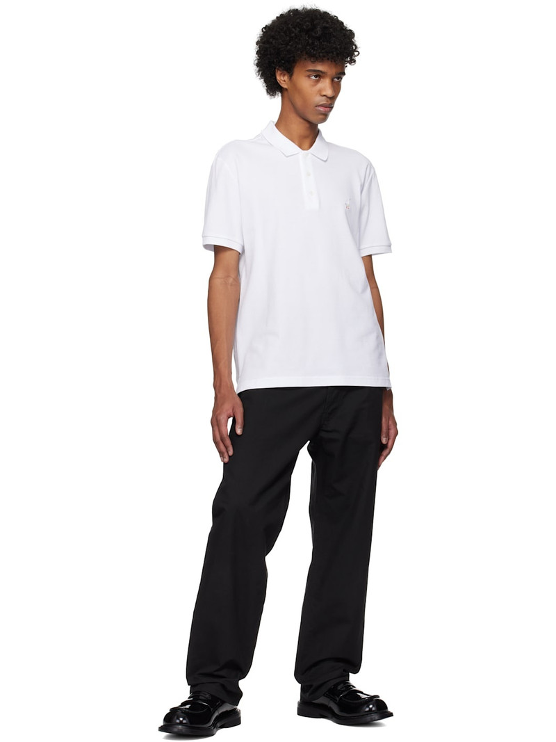 Moschino White Goose Embroidery Polo outlook