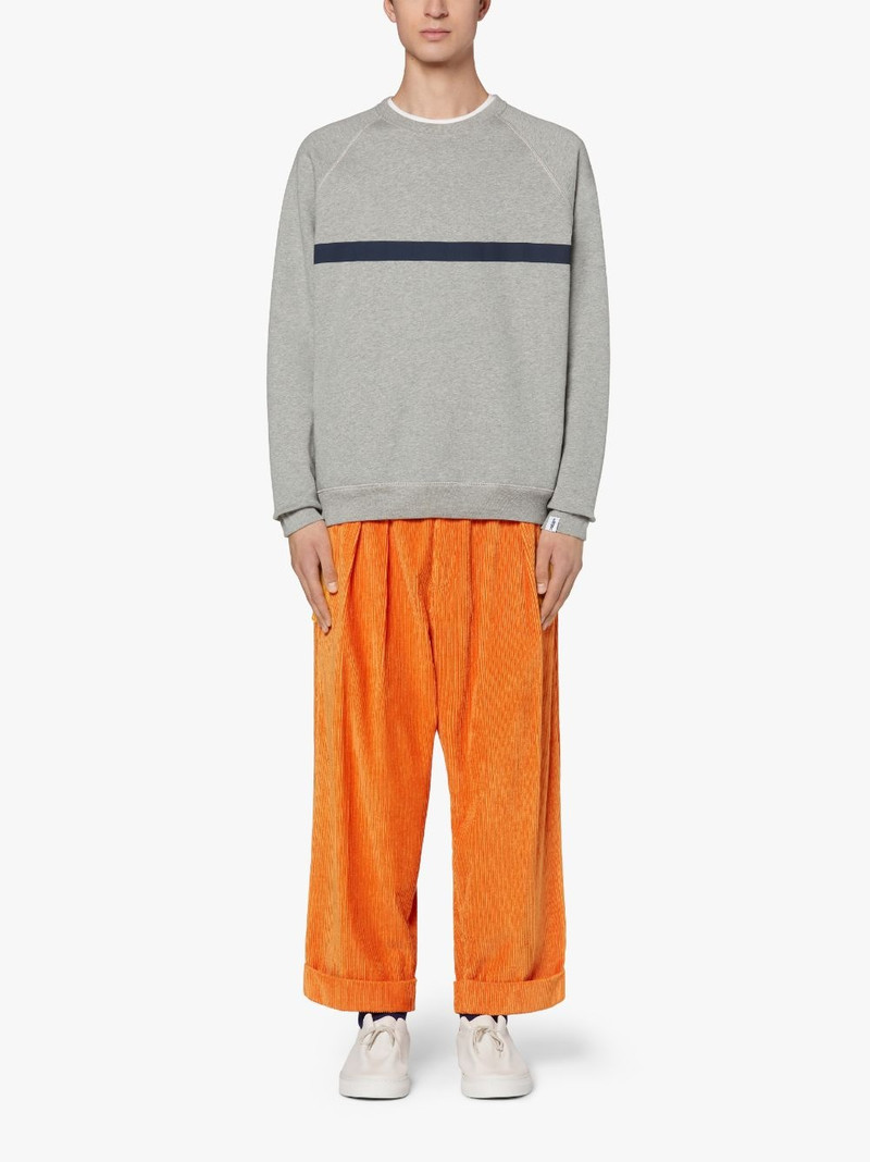 Mackintosh GREY X NAVY COTTON CREW NECK SWEATSHIRT | GJM-207 outlook