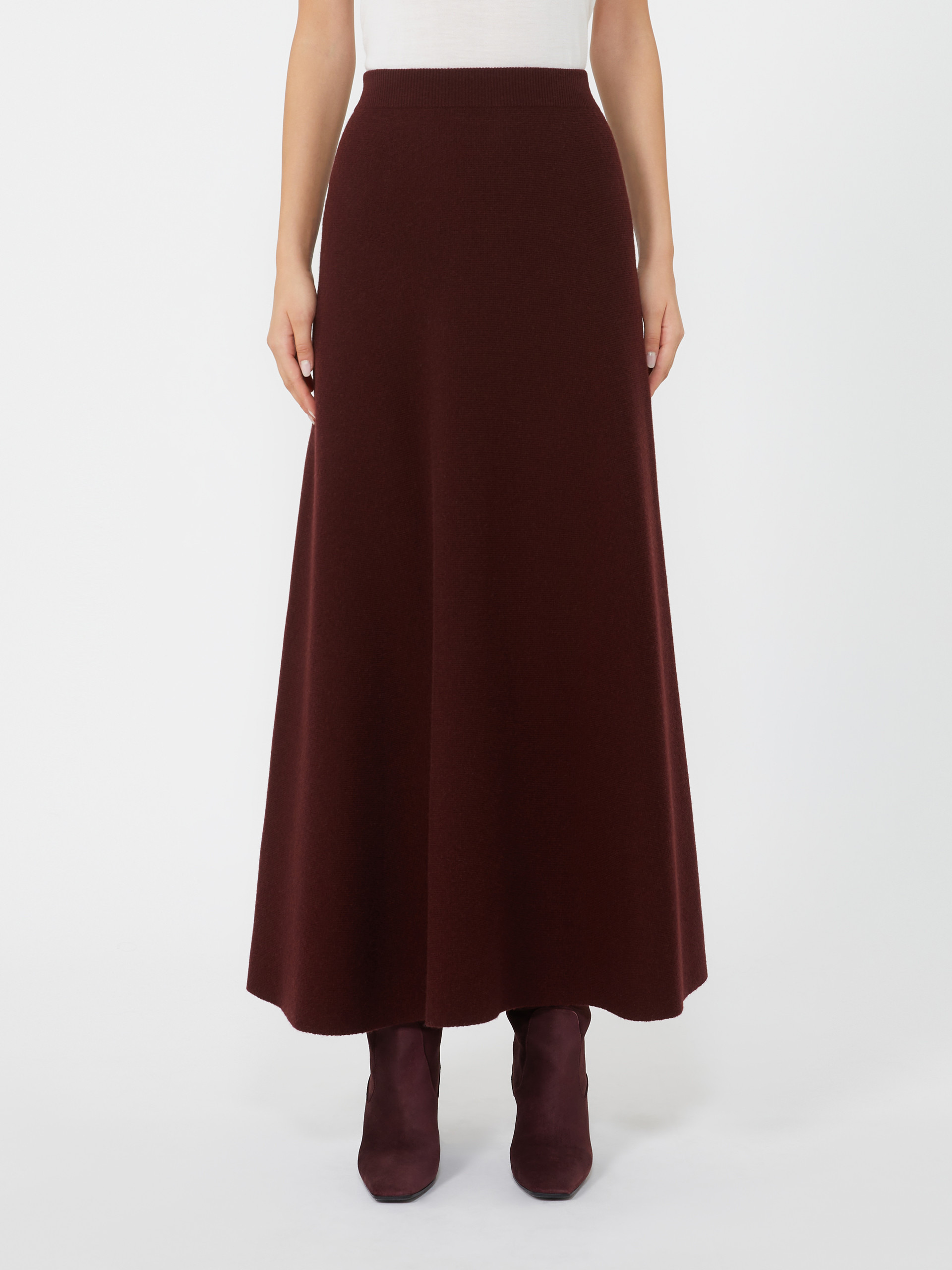 GIBERNA Wool and cashmere flared skirt - 3