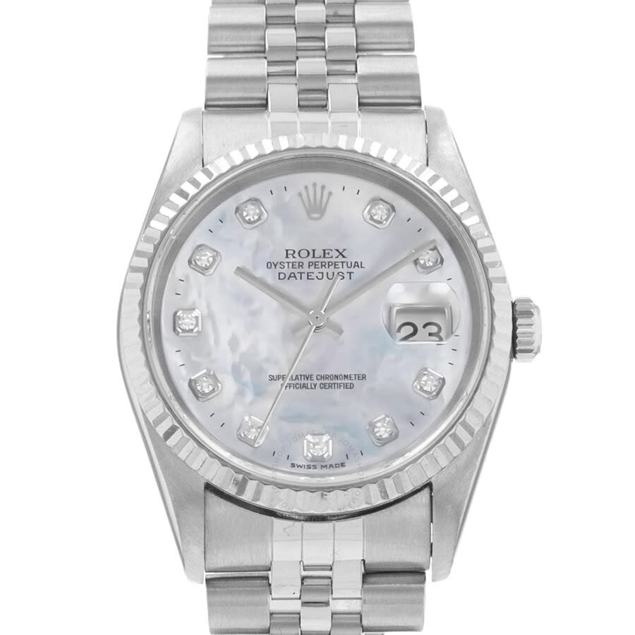 Pre-owned Rolex Datejust 36 Automatic Chronometer Diamond Men's Watch 16234 MDJ - 1