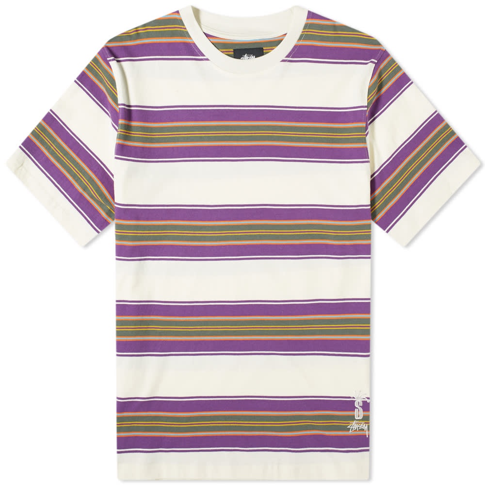 Stussy Multi Stripe Crew Tee - 1