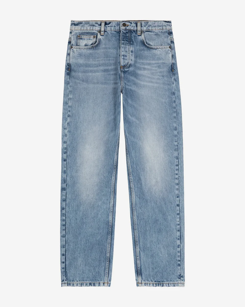LIGHT BLUE STRAIGHT JEANS - 1