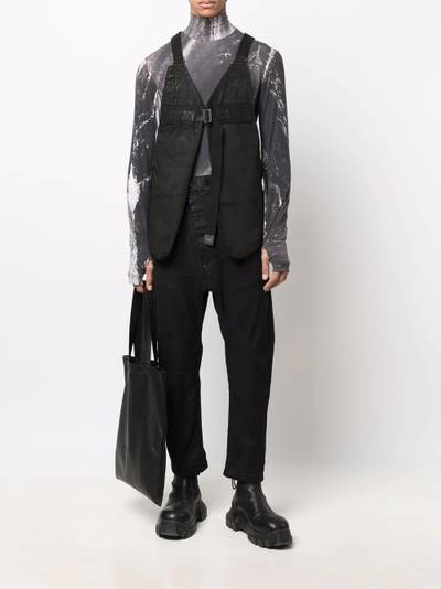 11 by Boris Bidjan Saberi asymmetric high-waisted straight-leg jeans outlook