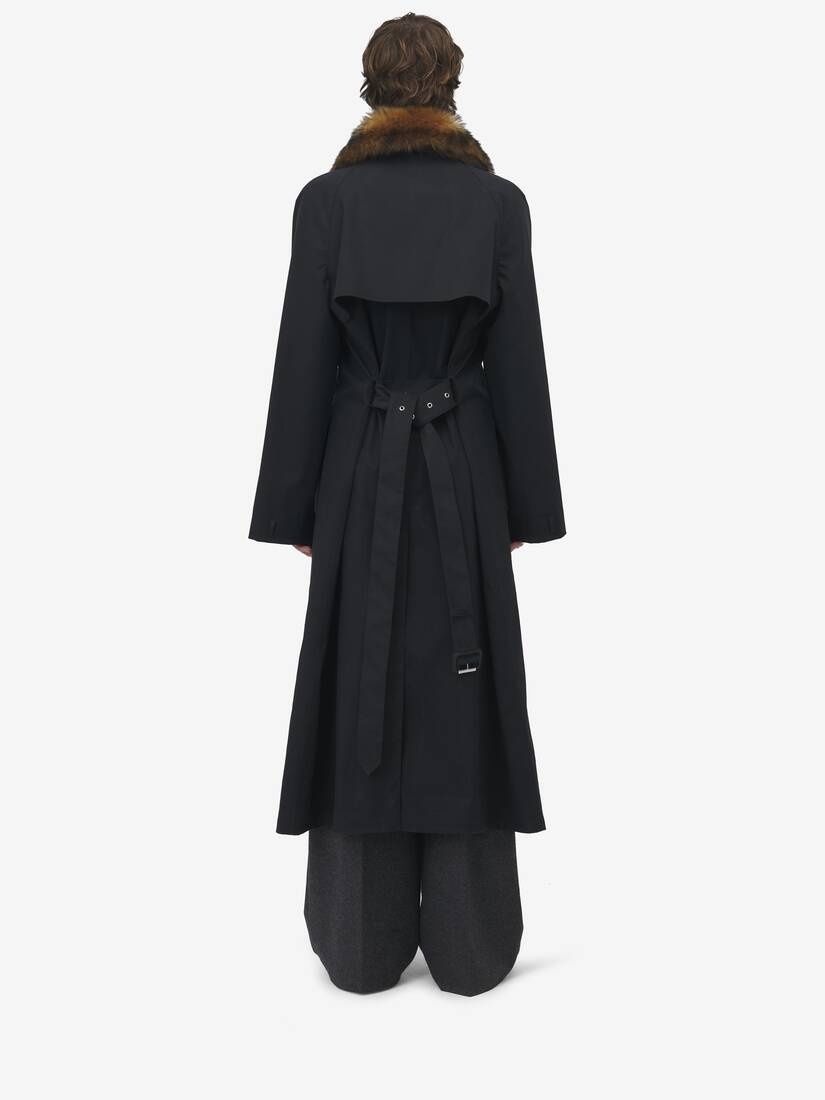 Shearling Detail Raincoat - 4