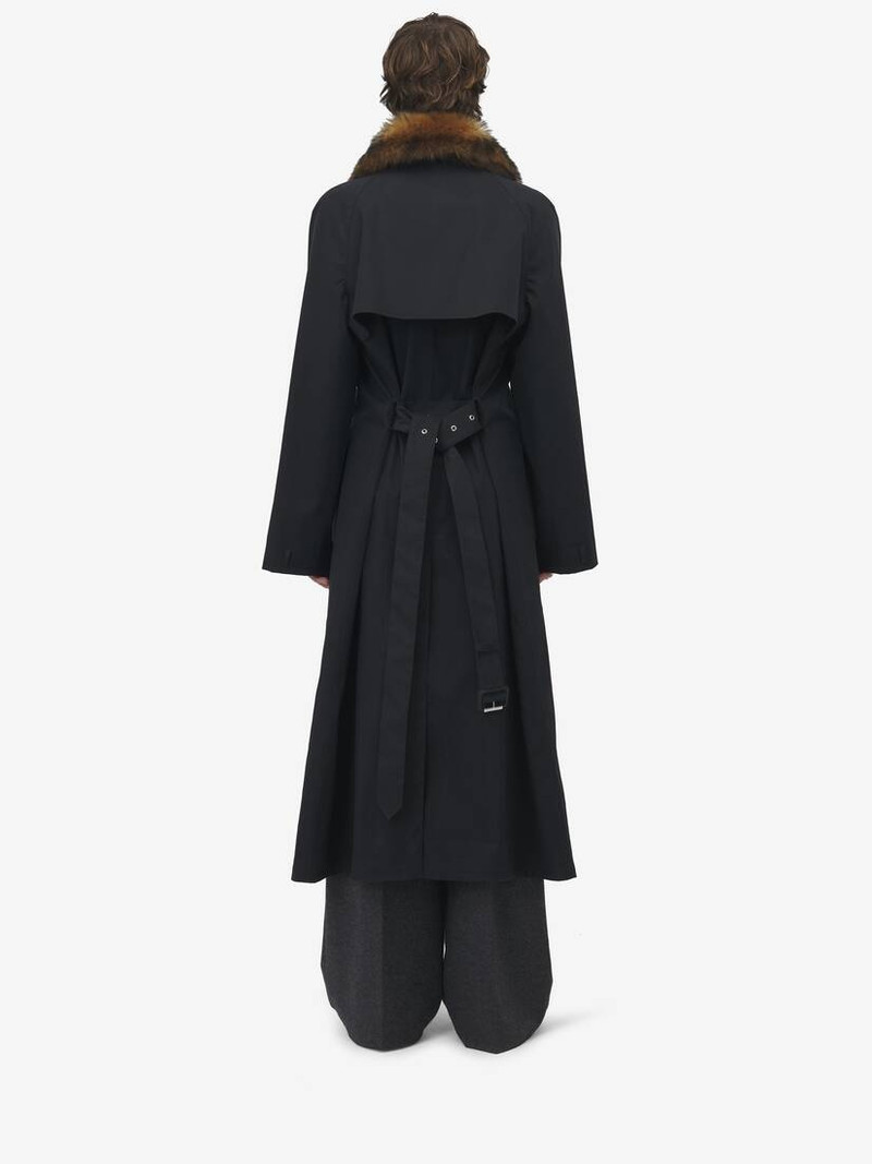 Shearling Detail Raincoat 4