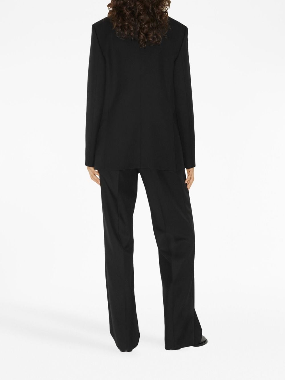wide-leg wool trousers - 4