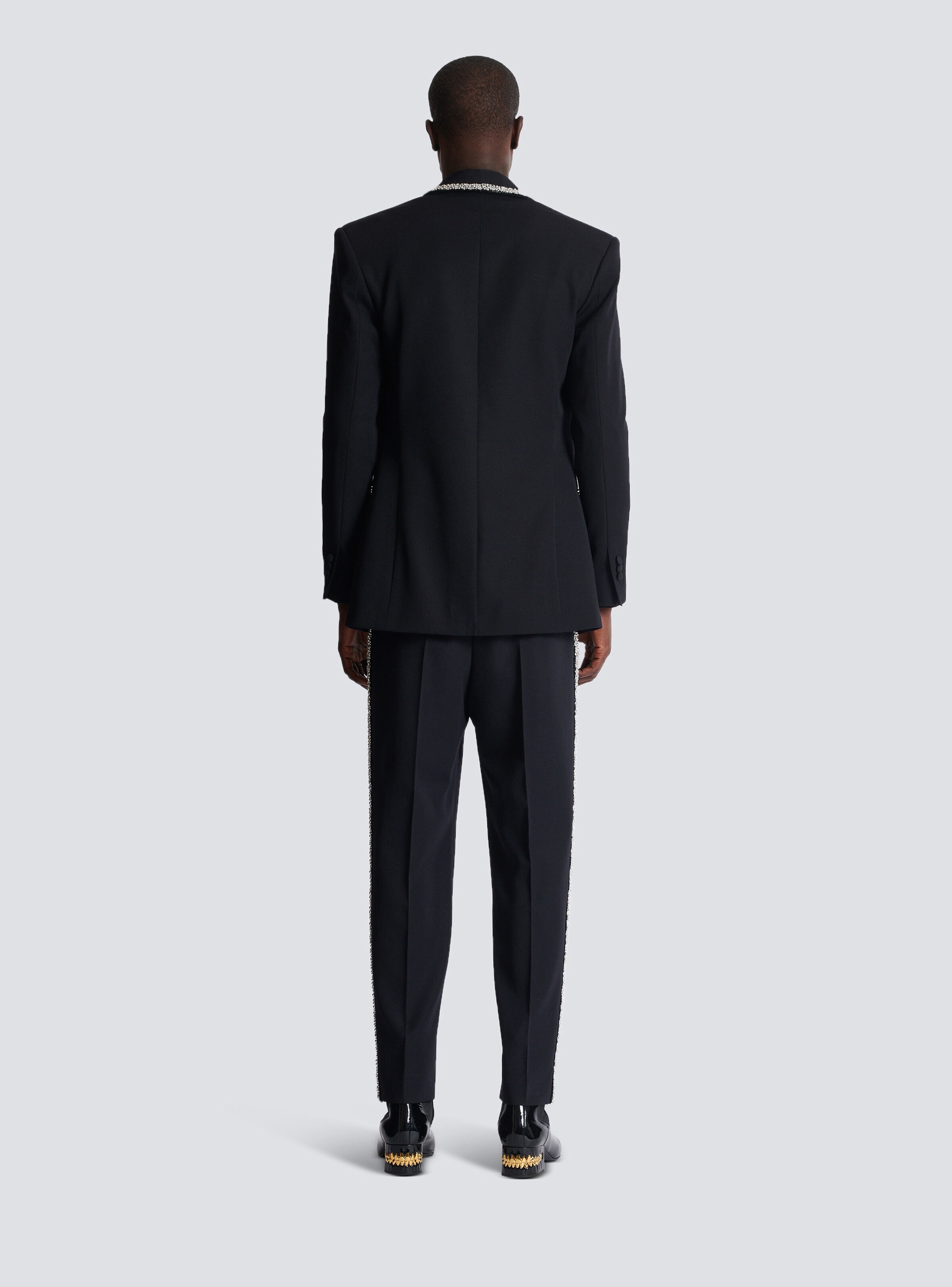 Grain de poudre jacket with embroidered collar - 4