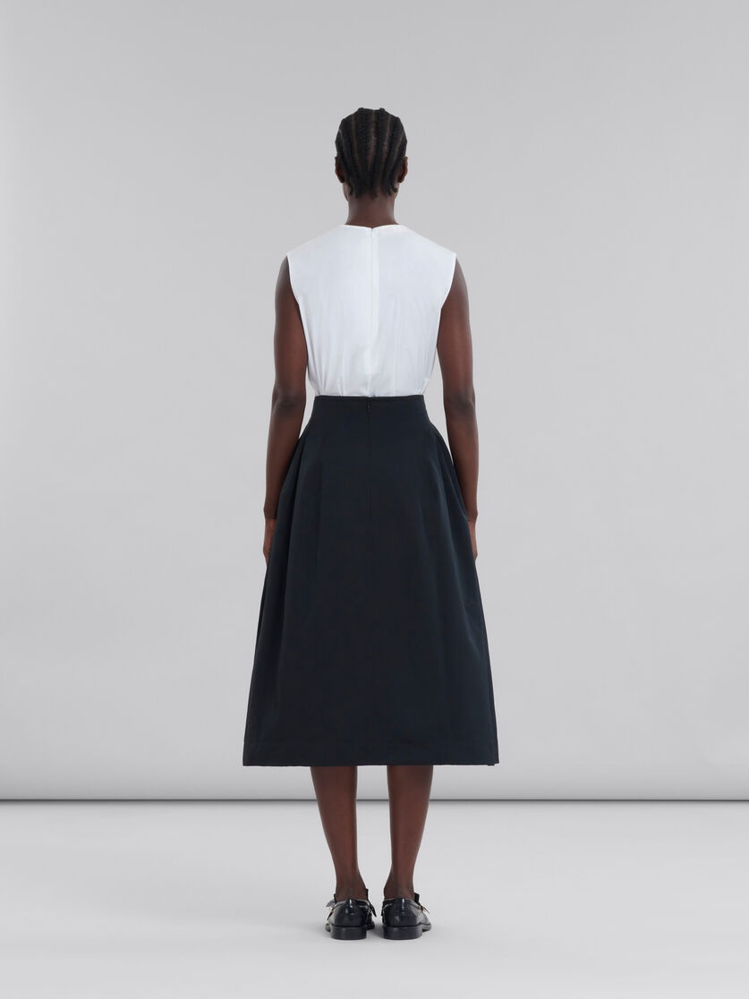 BLACK TAFFETA PLEATED SKIRT - 3
