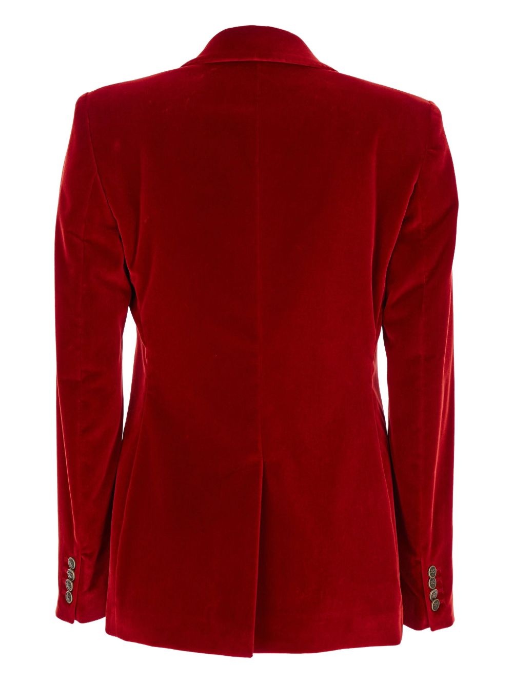 double-breasted velvet blazer - 2