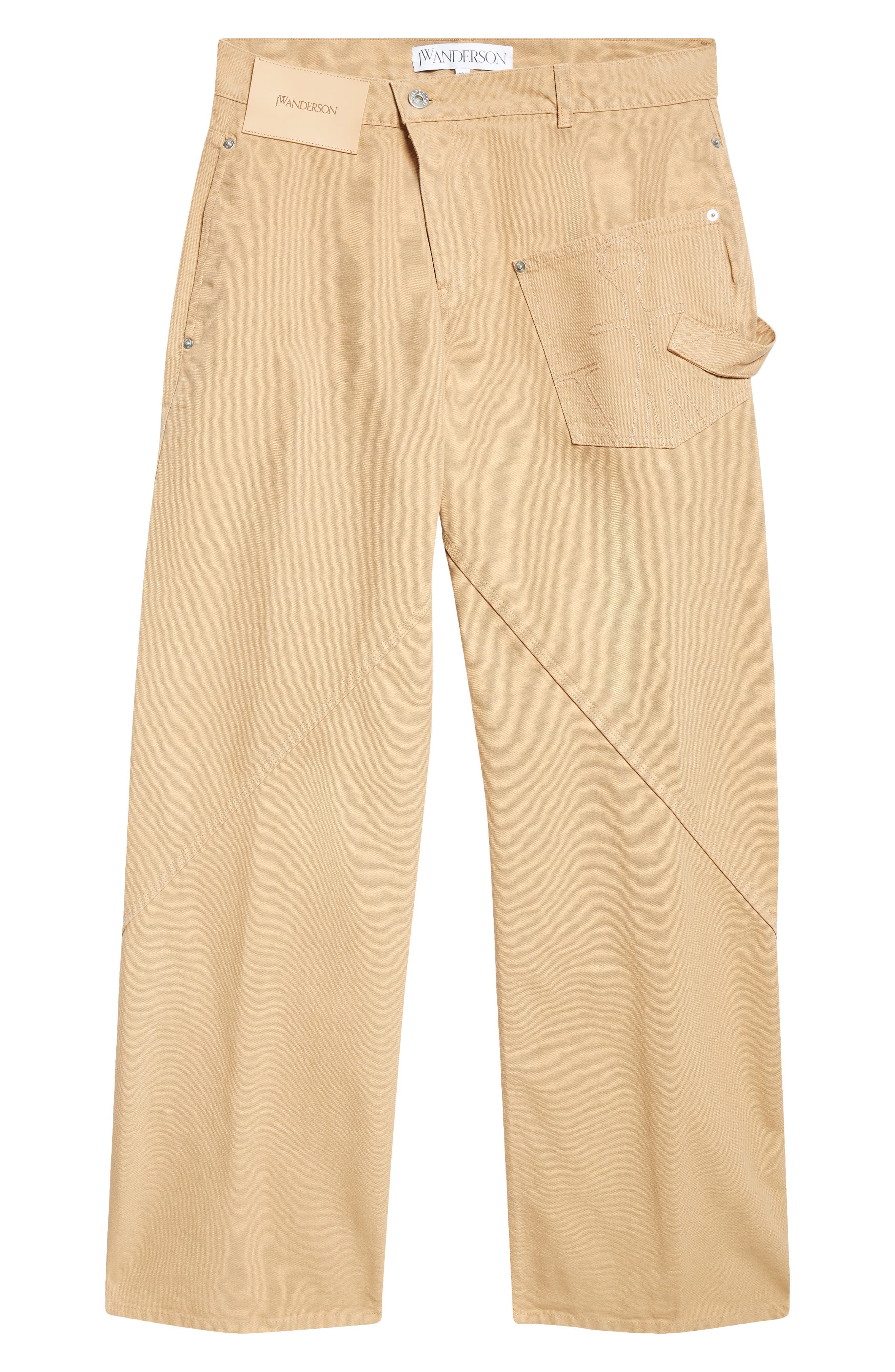 JW Anderson Twisted Workwear Trousers in Flax at Nordstrom - 6
