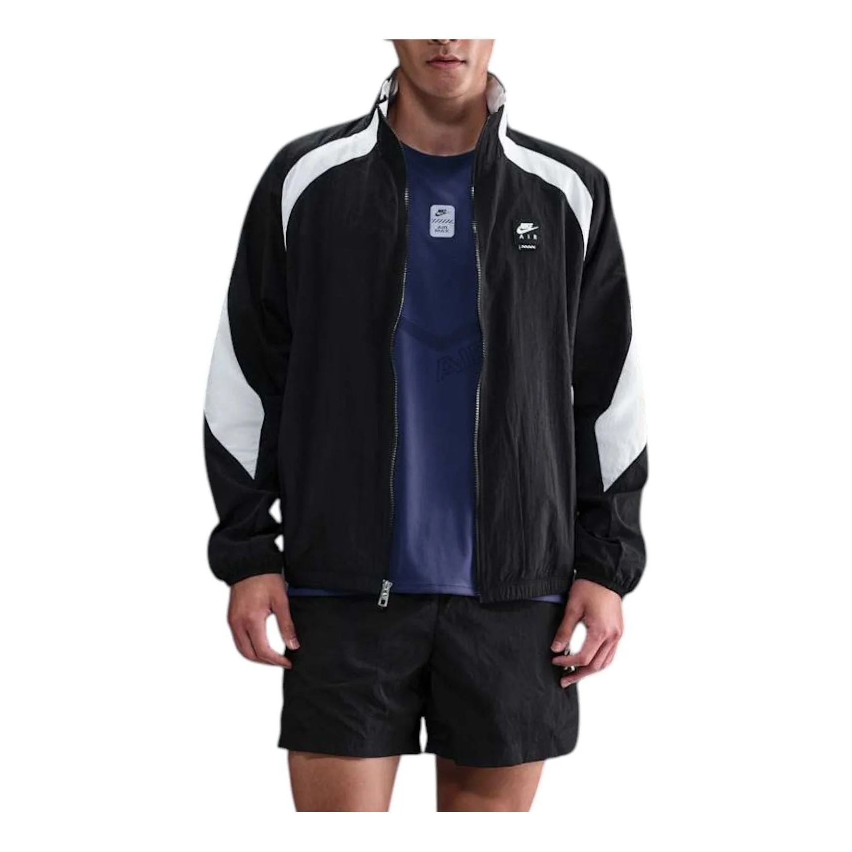 Nike Air Woven Track Jacket Loose Fit 'Black White' HV0881-010 - 1