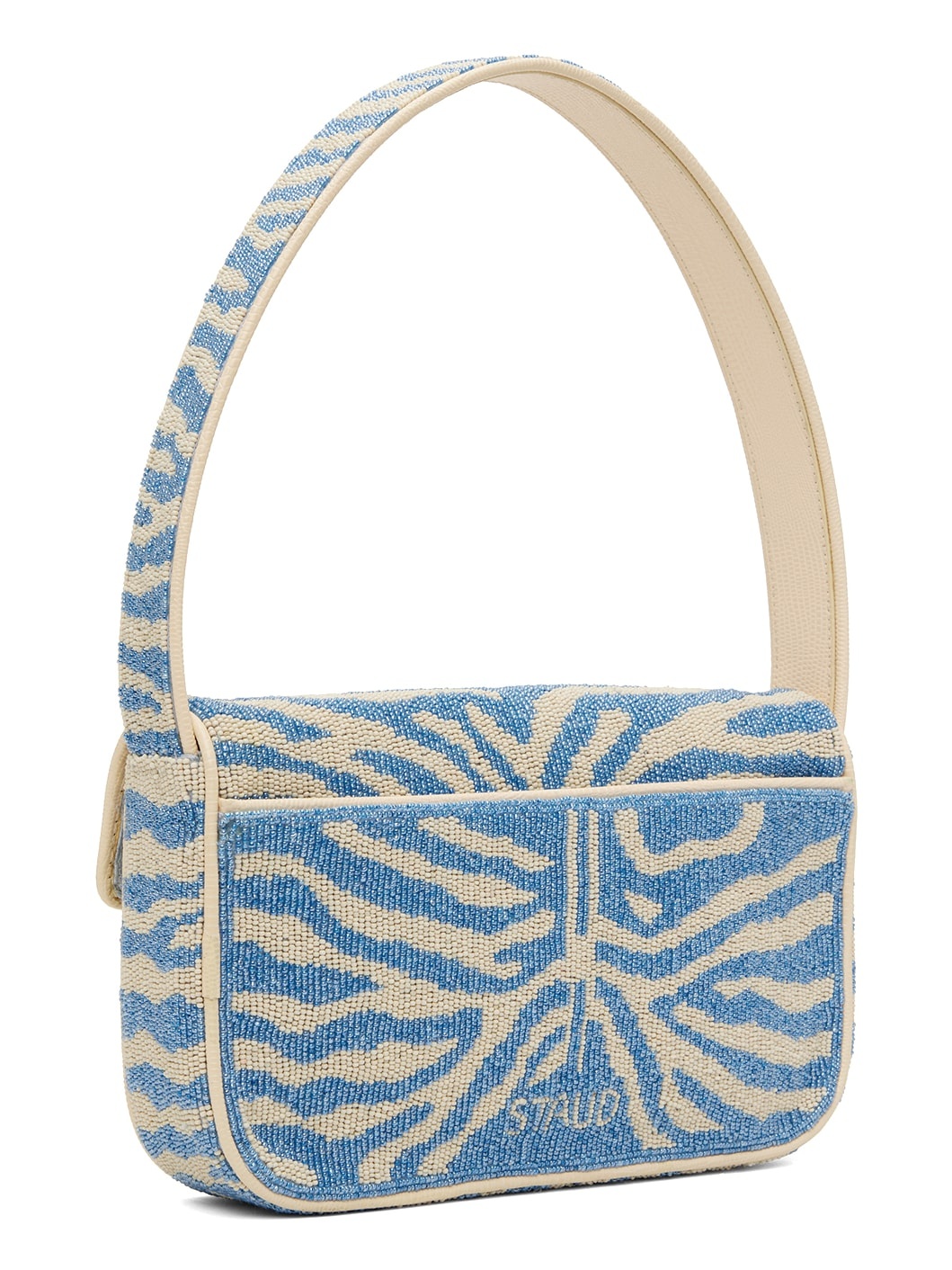 Blue & Off-White Tommy Beaded Bag - 3