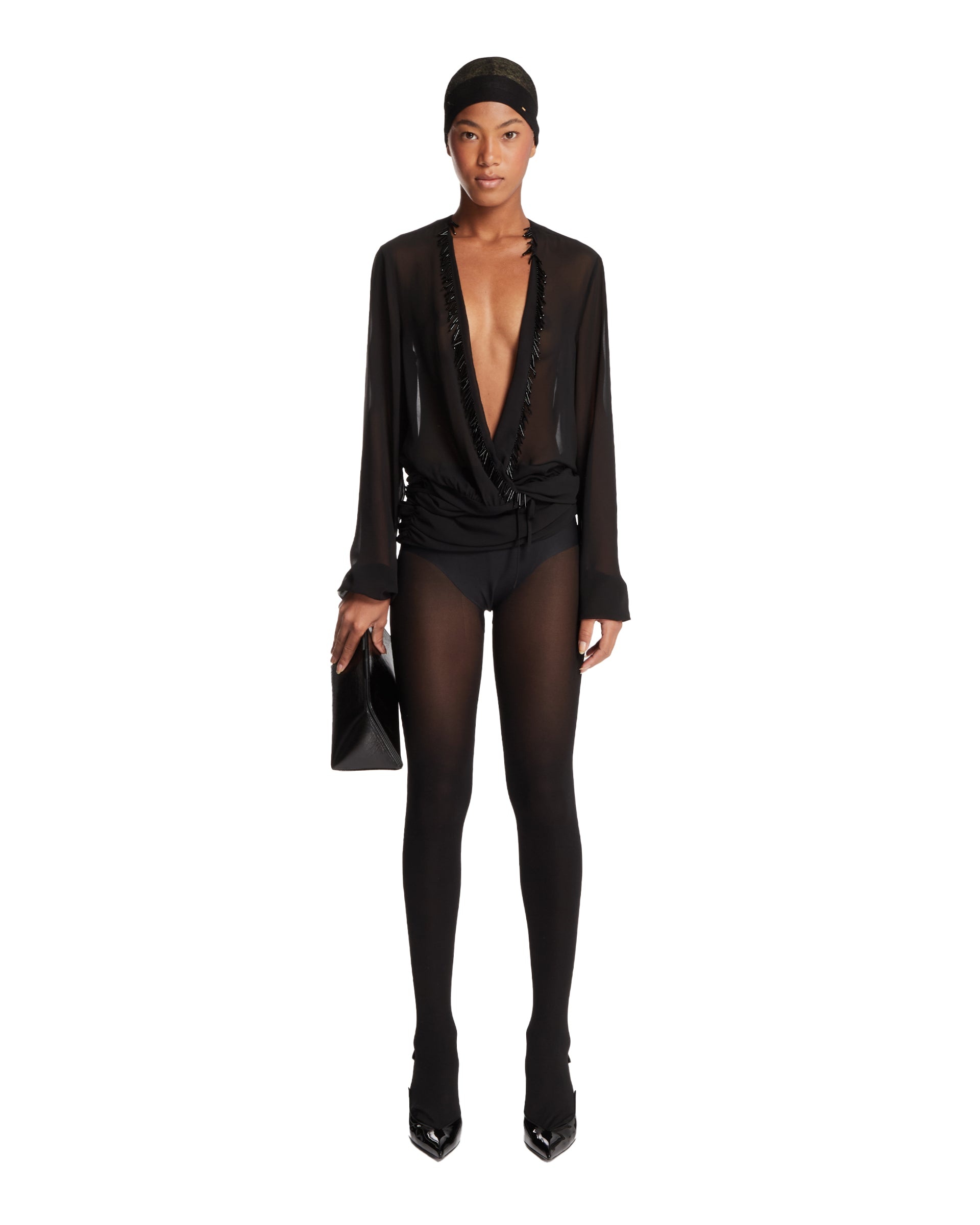 Black Georgette Blouse - 2