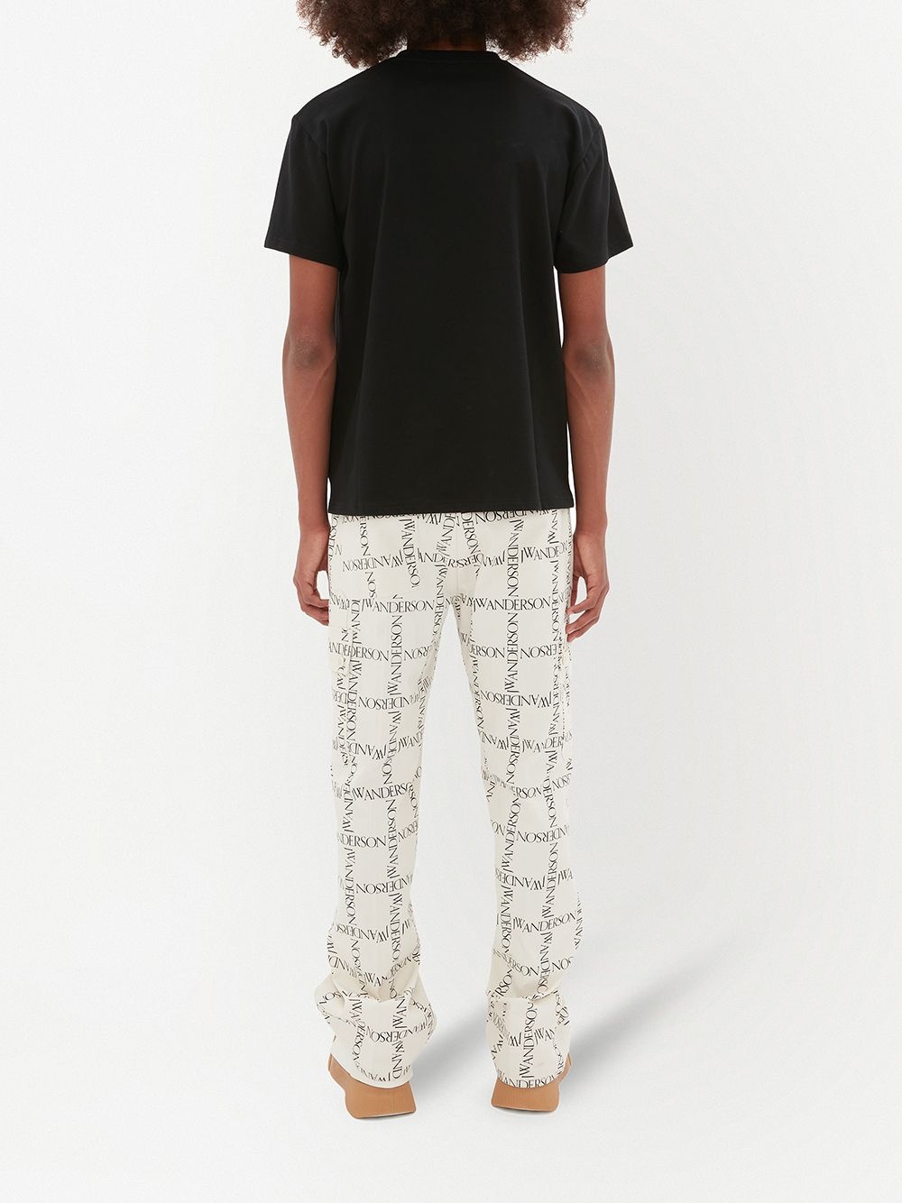 logo-print straight-leg trousers - 4