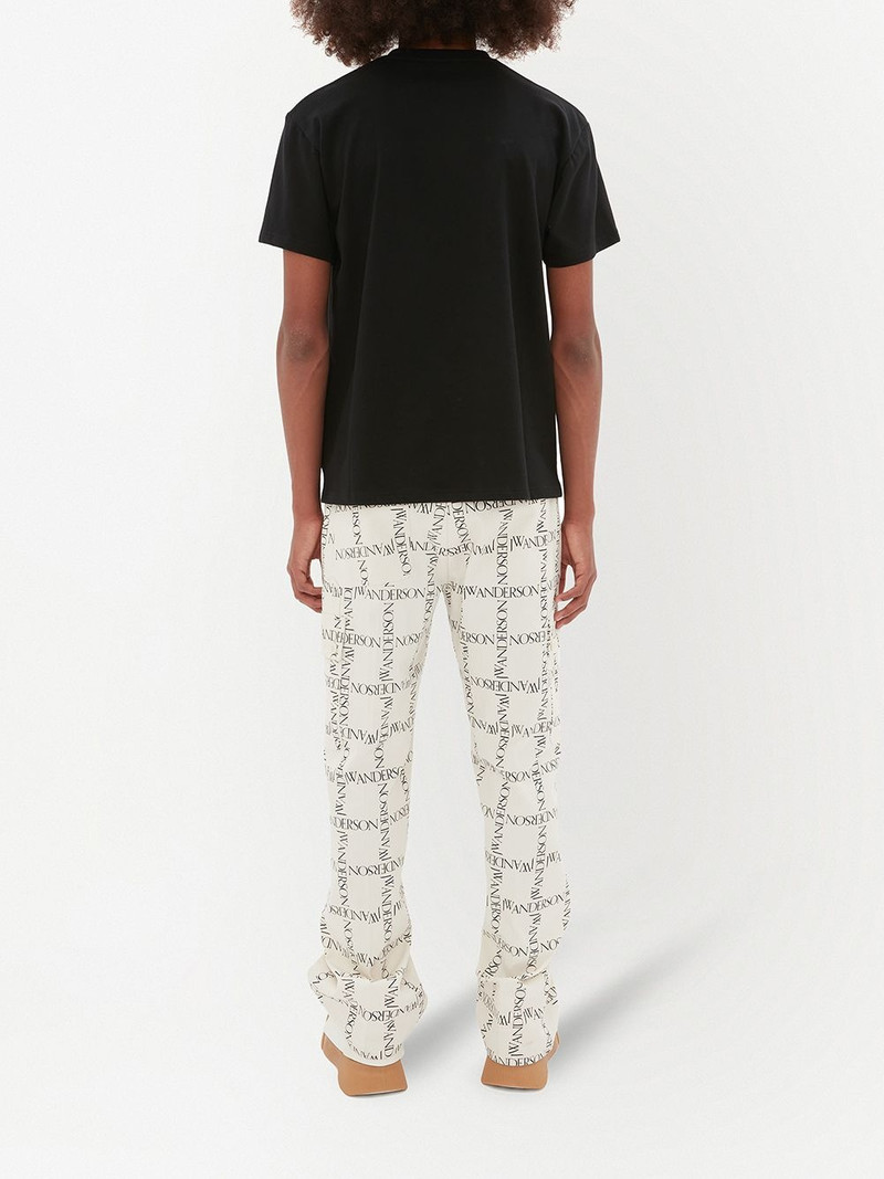 logo-print straight-leg trousers 4