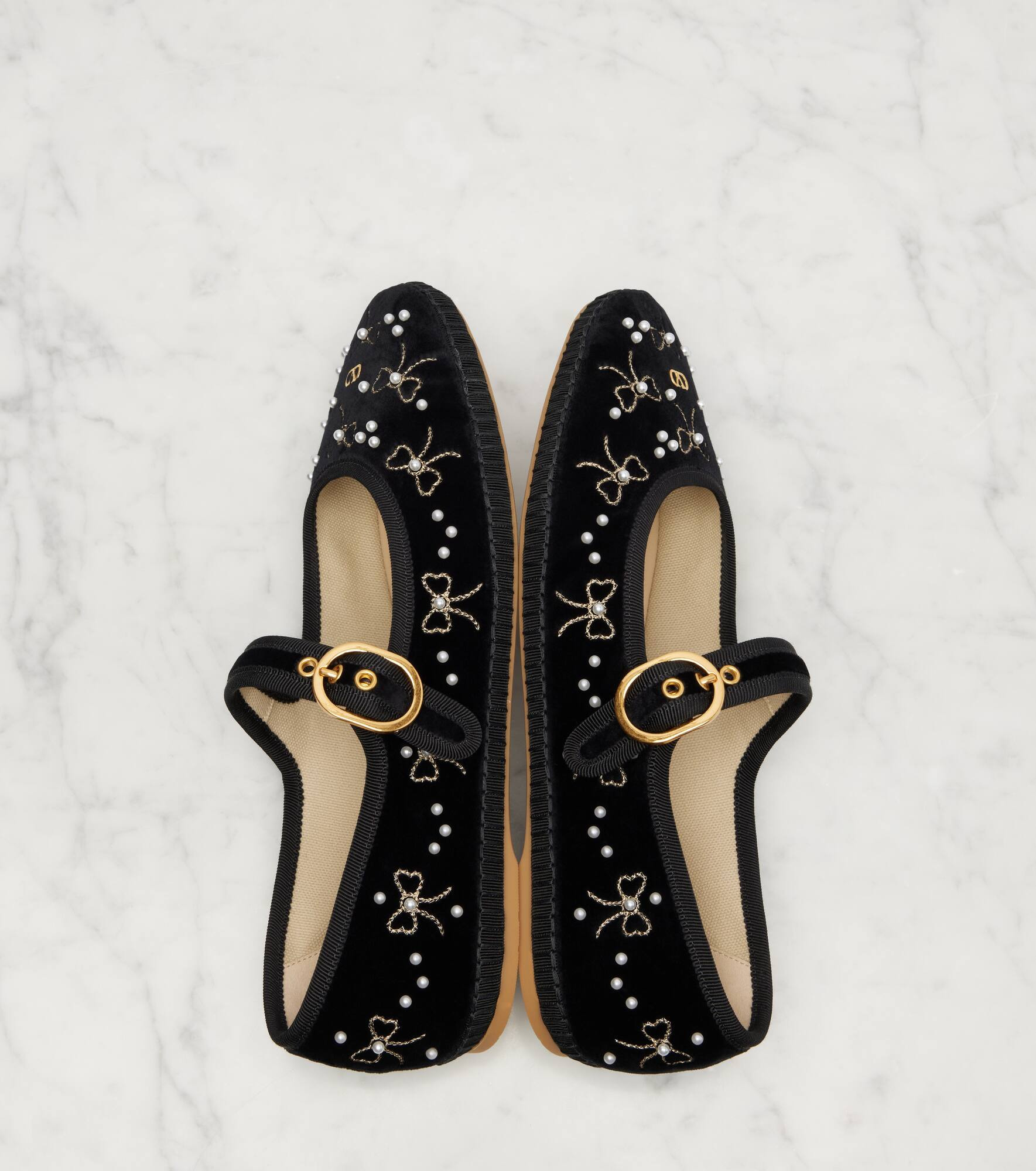 Endouce velvet Mary Jane flats - 5
