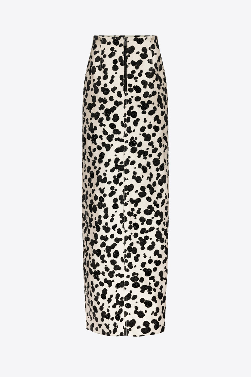 AREA DALMATIAN DENIM MIDI SKIRT outlook