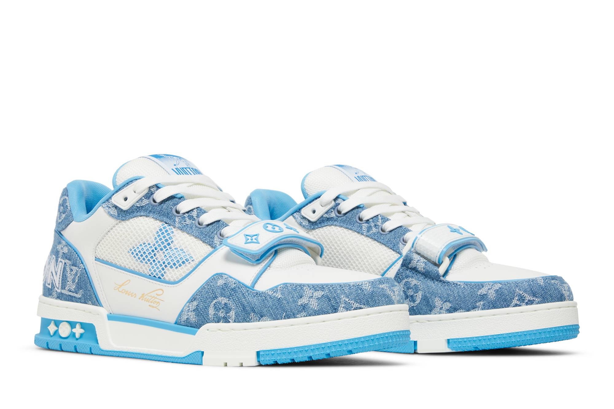 Louis Vuitton Trainer Low 'Light Blue Monogram Denim' - 8