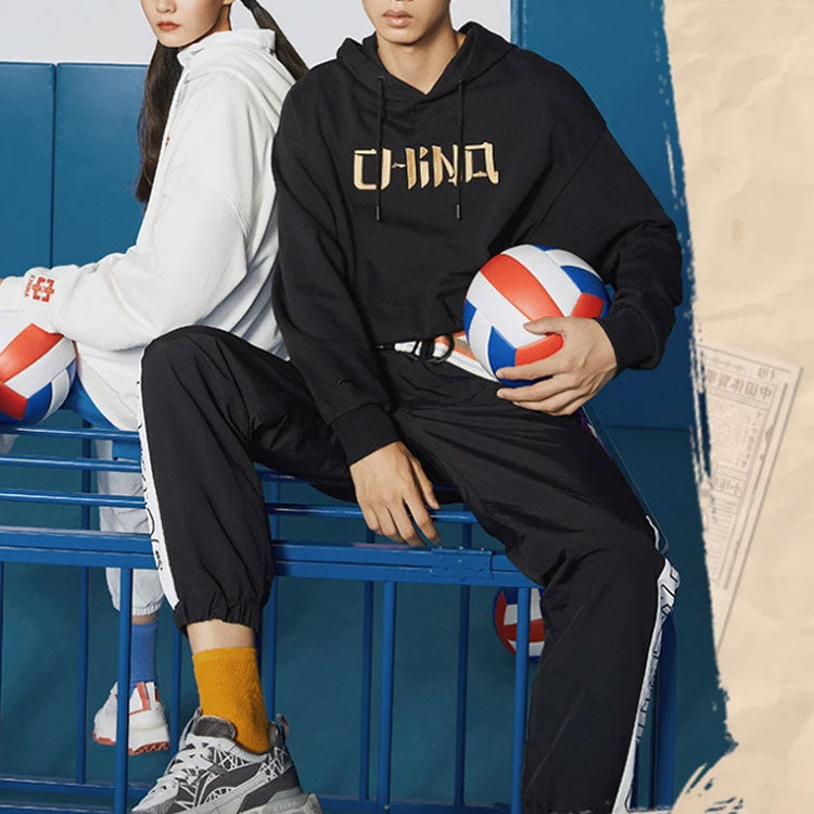 Li-Ning Sports Living Series Alphabet Embroidered Loose Couple Style Hoodie 'Black' AWDRB80-6 - 3