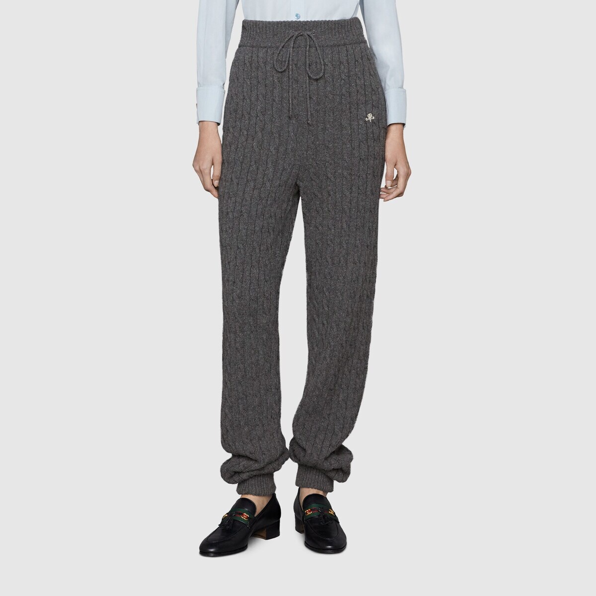 Wide-leg cashmere jogging pant - 3