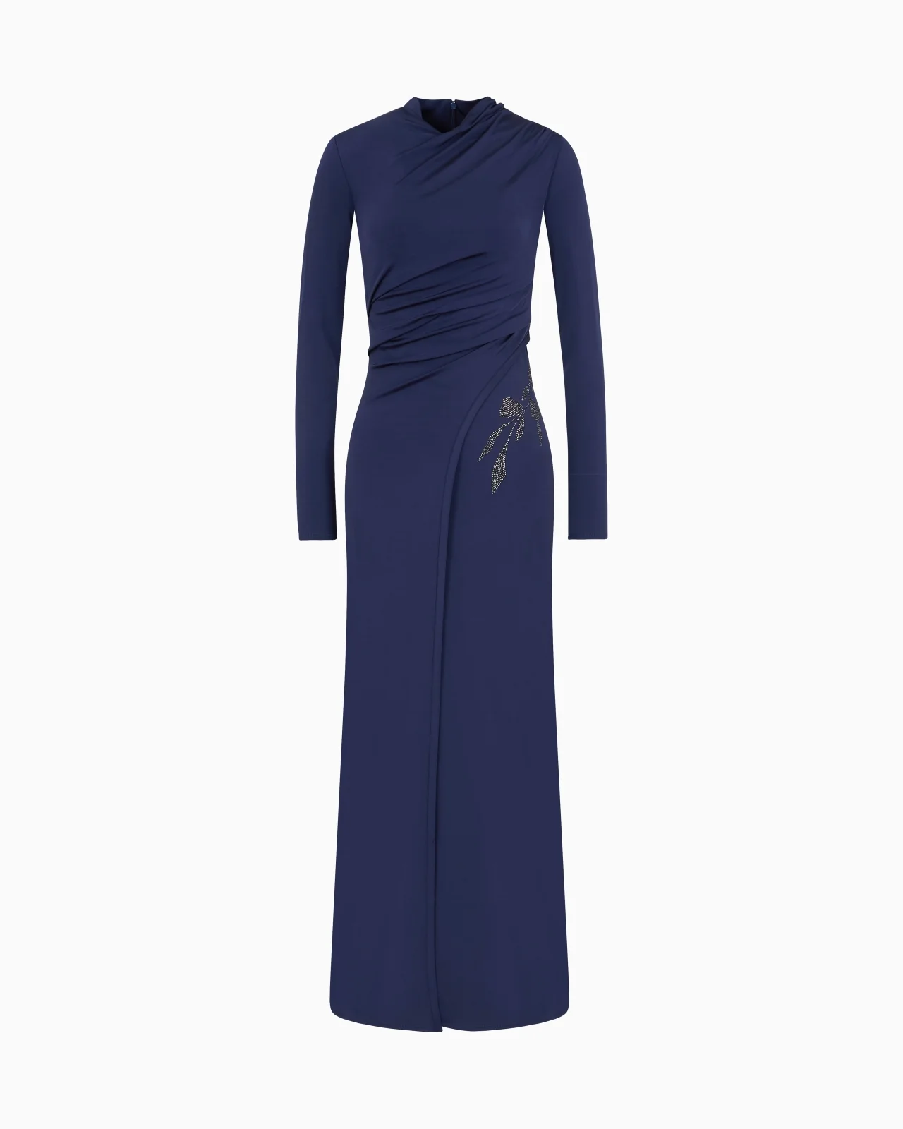 ASV long dress in stretch viscose jersey with rhinestones - 1