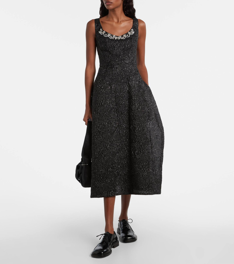 Simone Rocha Embellished lamé cocktail dress outlook