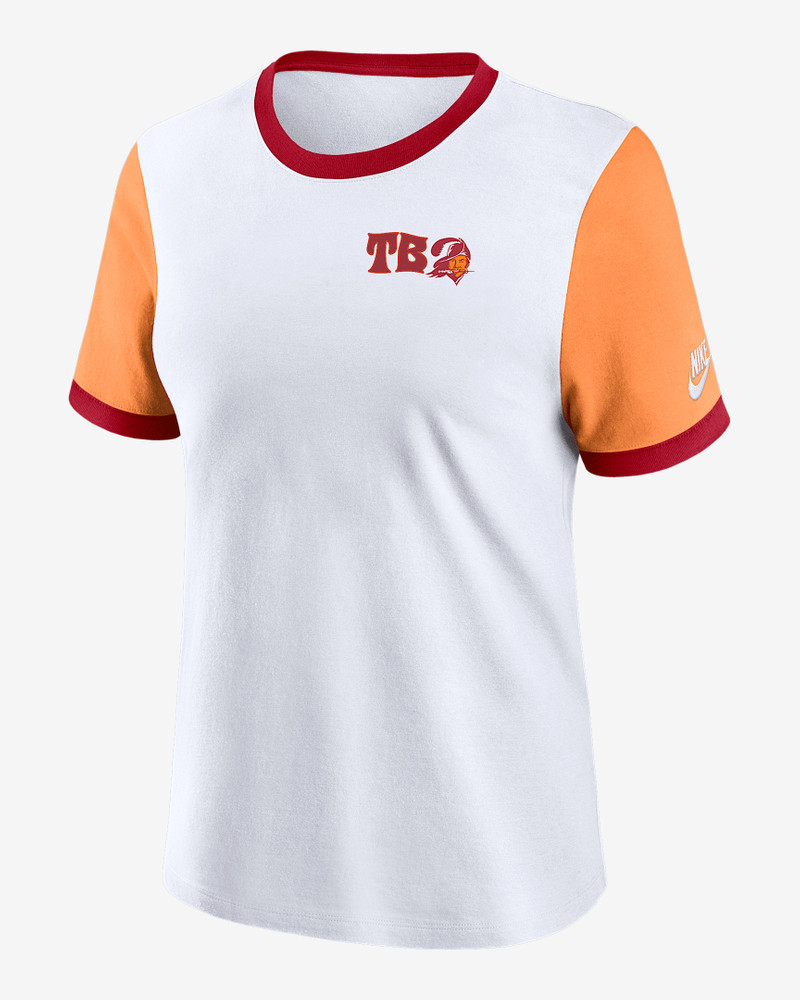 Tampa Bay Buccaneers Rewind Women's Nike NFL Ringer T-Shirt 1