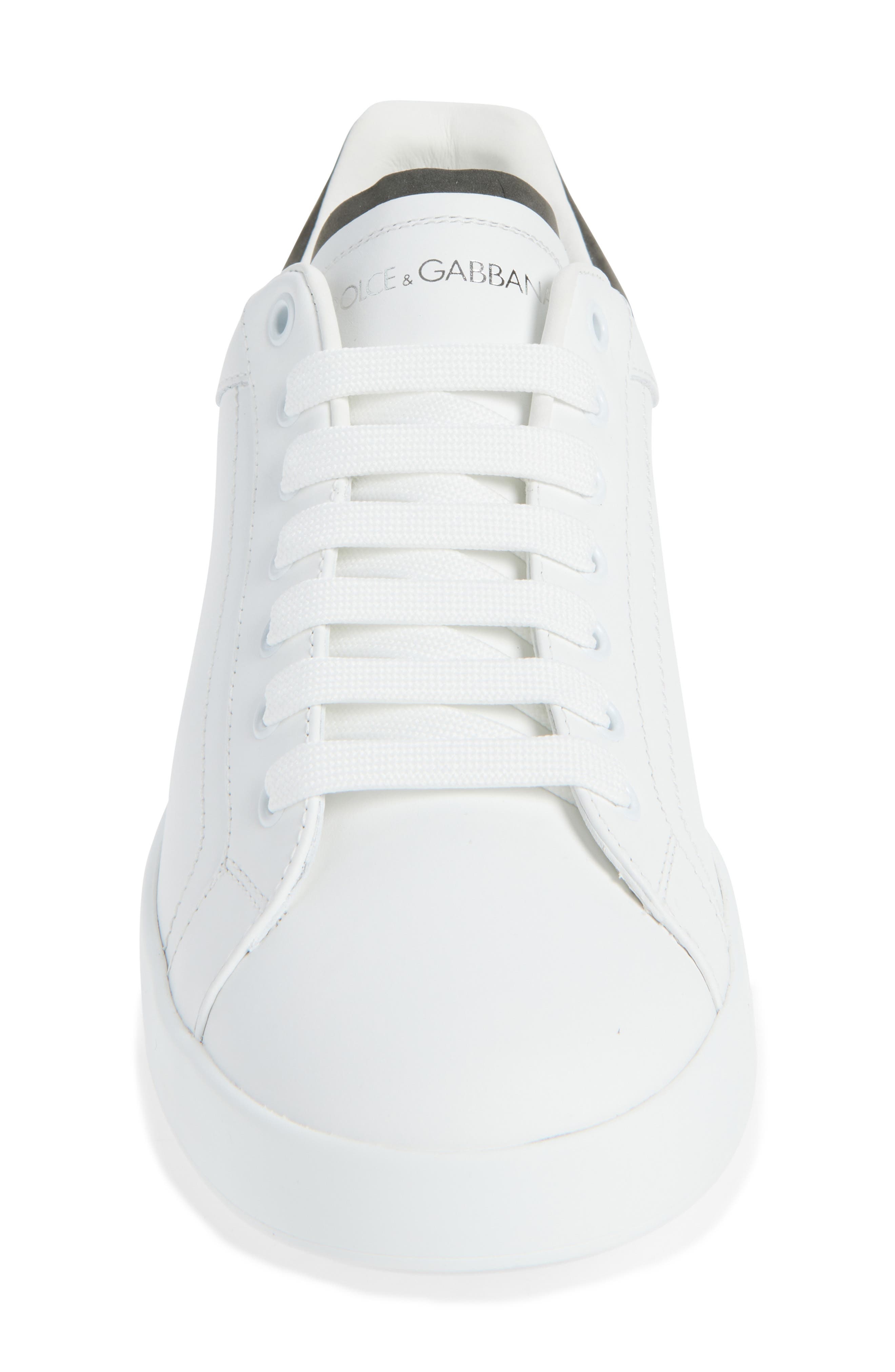 Dolce&Gabbana Nappato Sneaker in 89697 Bianco/Nero at Nordstrom - 4