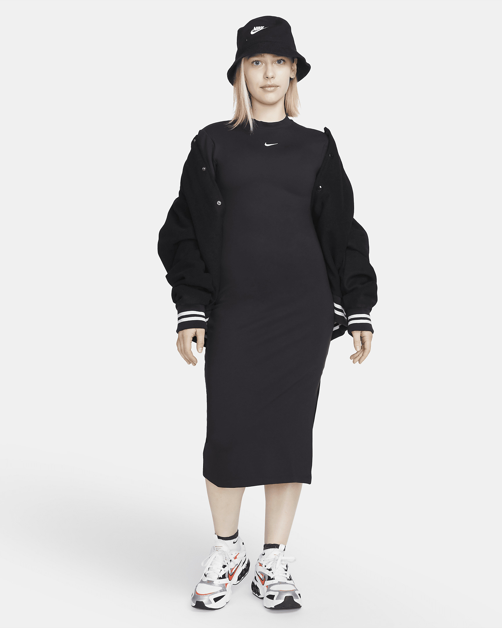 Women's Nike Sportswear Essential Tight Midi Dress - 5