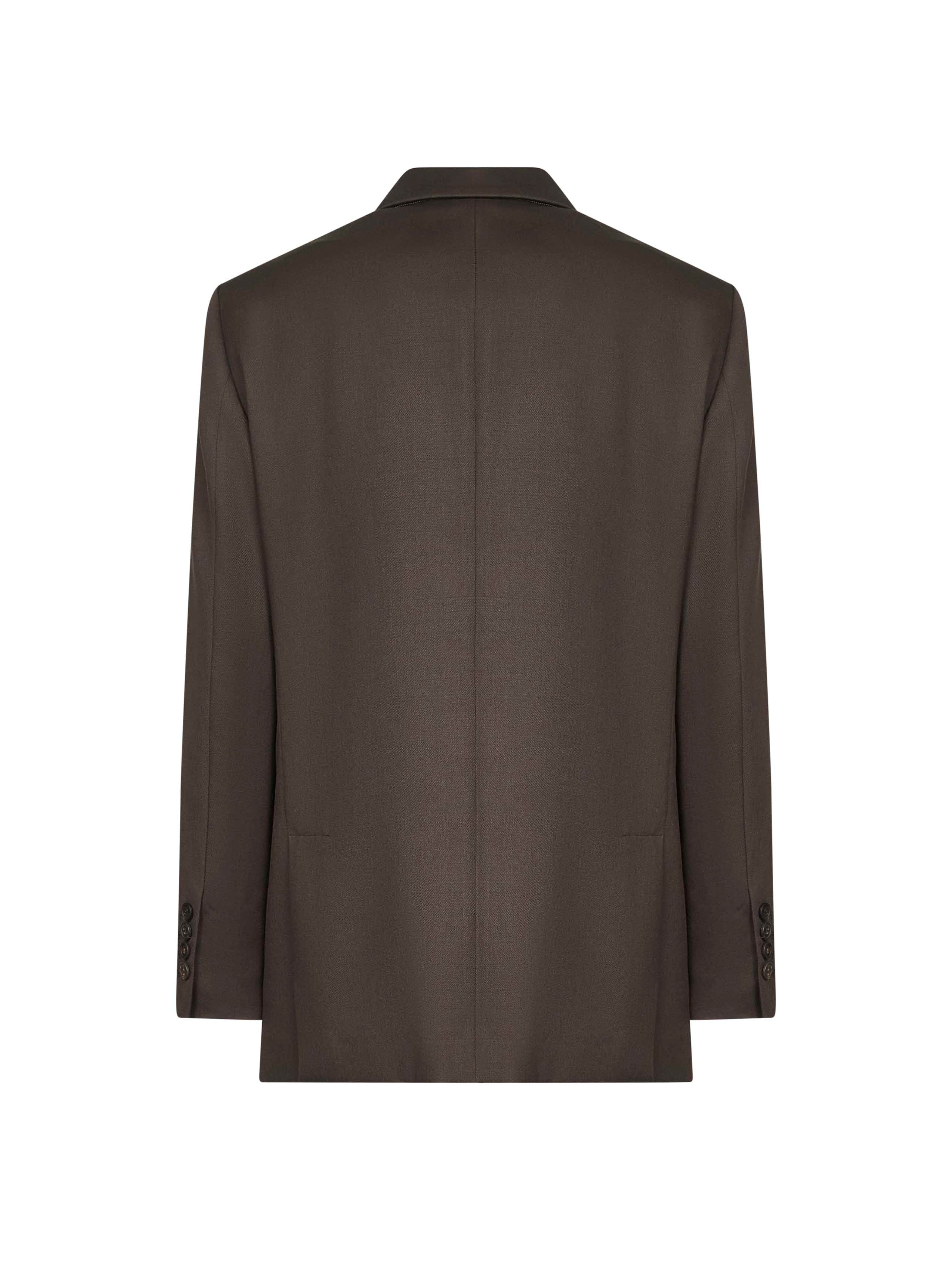 Brunello Cucinelli Women Brown Twill Single-Breasted Blazer - 2