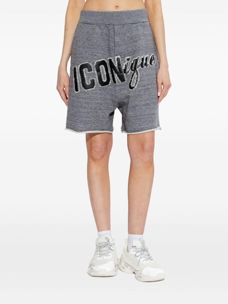 appliqué frayed shorts 3