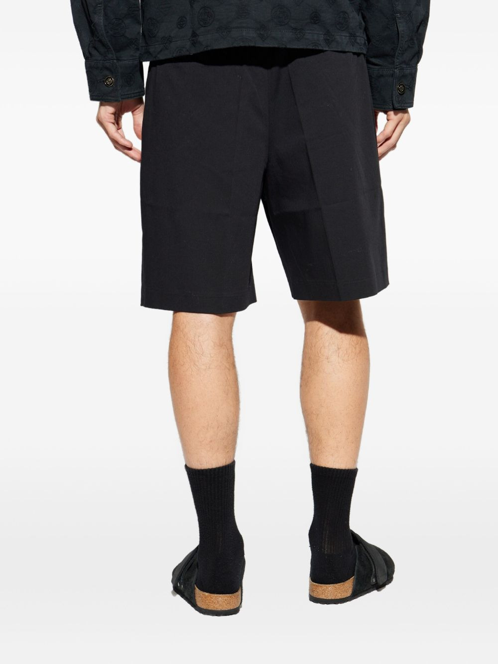 pleated cotton shorts - 4