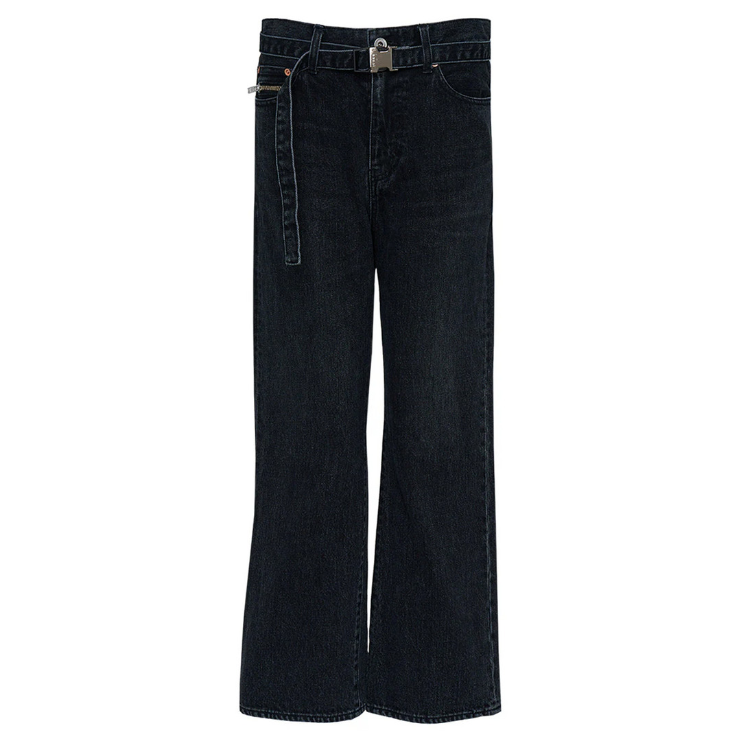 Boot Cut Denim Pants - 1