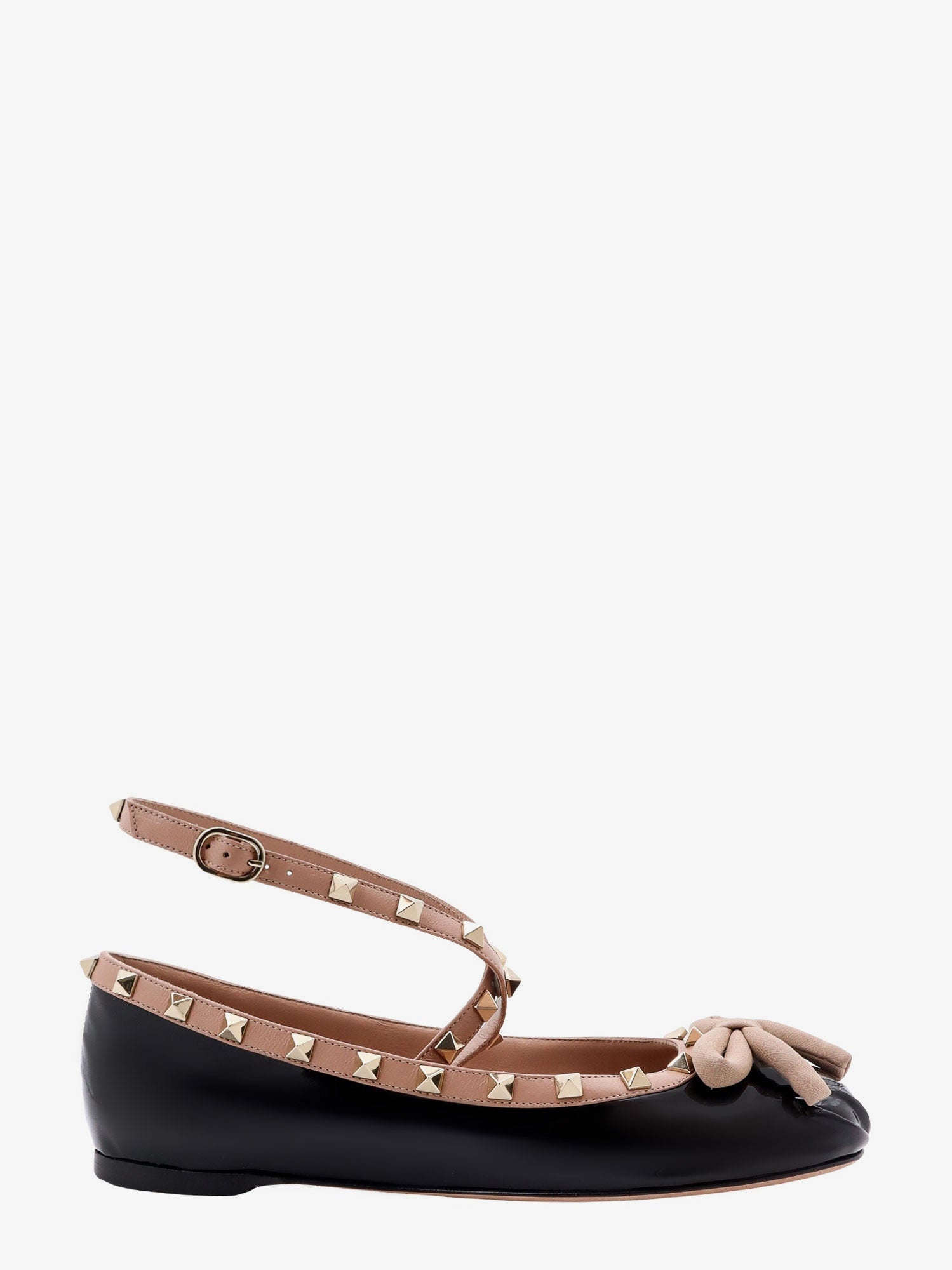 Valentino Garavani Women Patent Leather Ballerinas With Iconic Studs - 1
