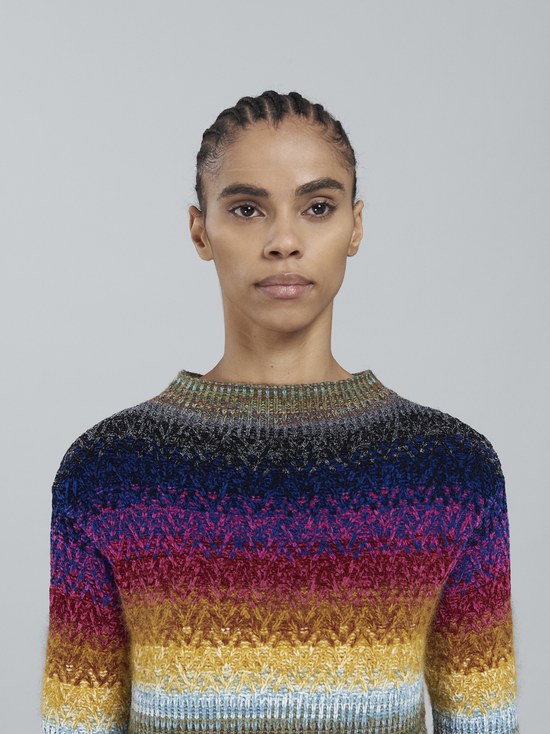 VISCOSE COTTON AND WOOL SWEATER - 4