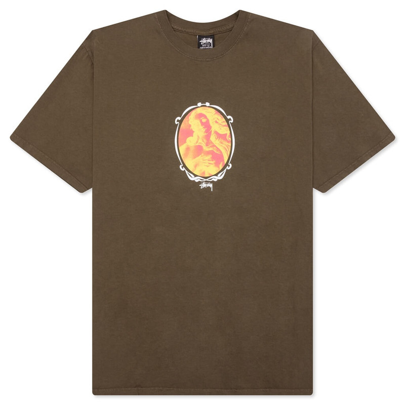 VENUS OVAL PIG. DYED TEE - BROWN - 1