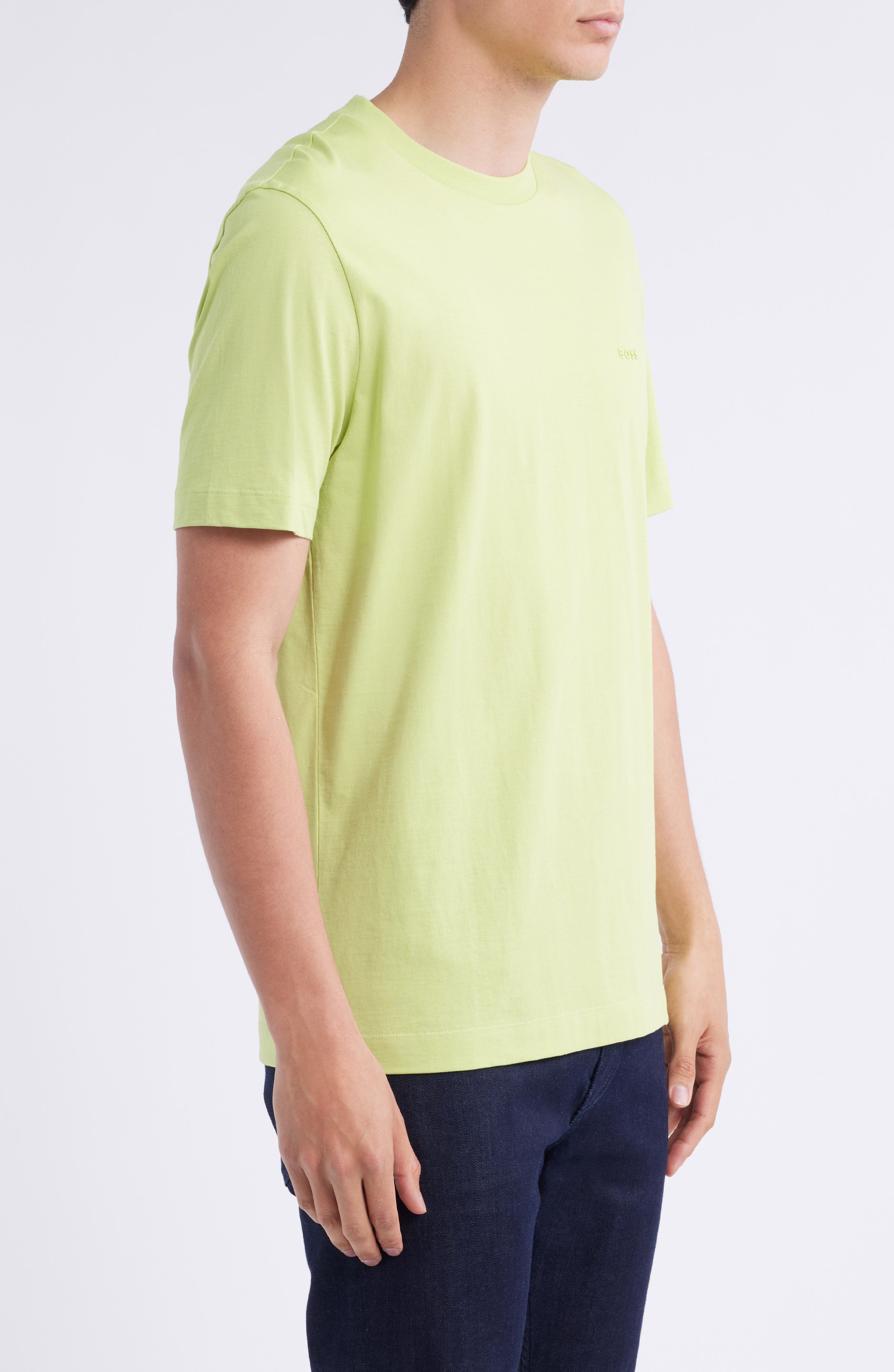 BOSS Thompson Solid T-Shirt in Light Green at Nordstrom - 3