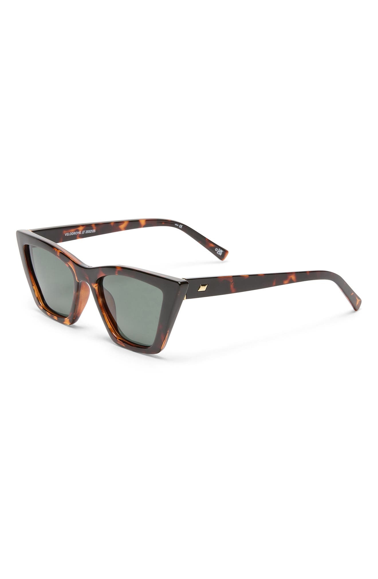Le Specs Velodrome Cat Eye Sunglasses in Dark Tort/Khaki Mono Pol at Nordstrom - 2